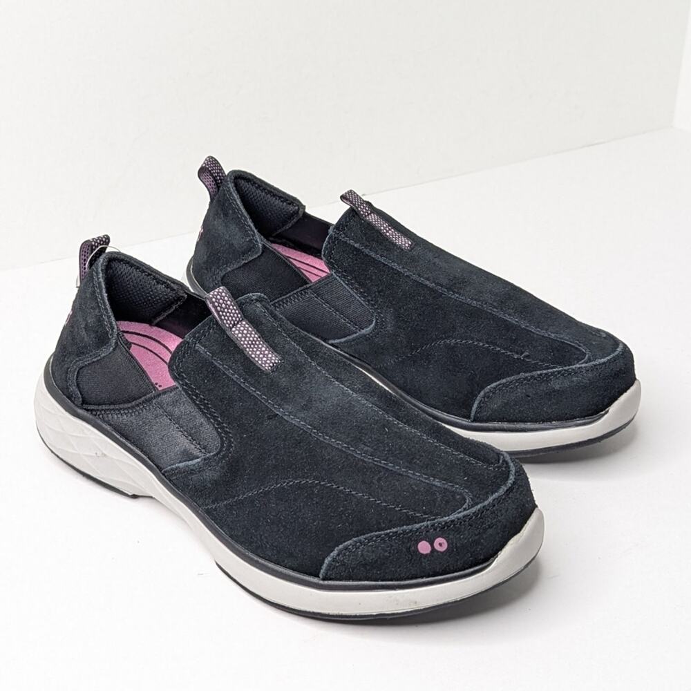 Ryka Terrie Slip-On Sneakers, Black Suede, Women's 7.5